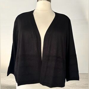NWT!Avenue Black Open-Front Cardigan Size 26/28 or 4X